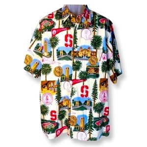 Stanford Reyn Spooner Mens Button Up Shirt Multicolor NCAA Champions XL